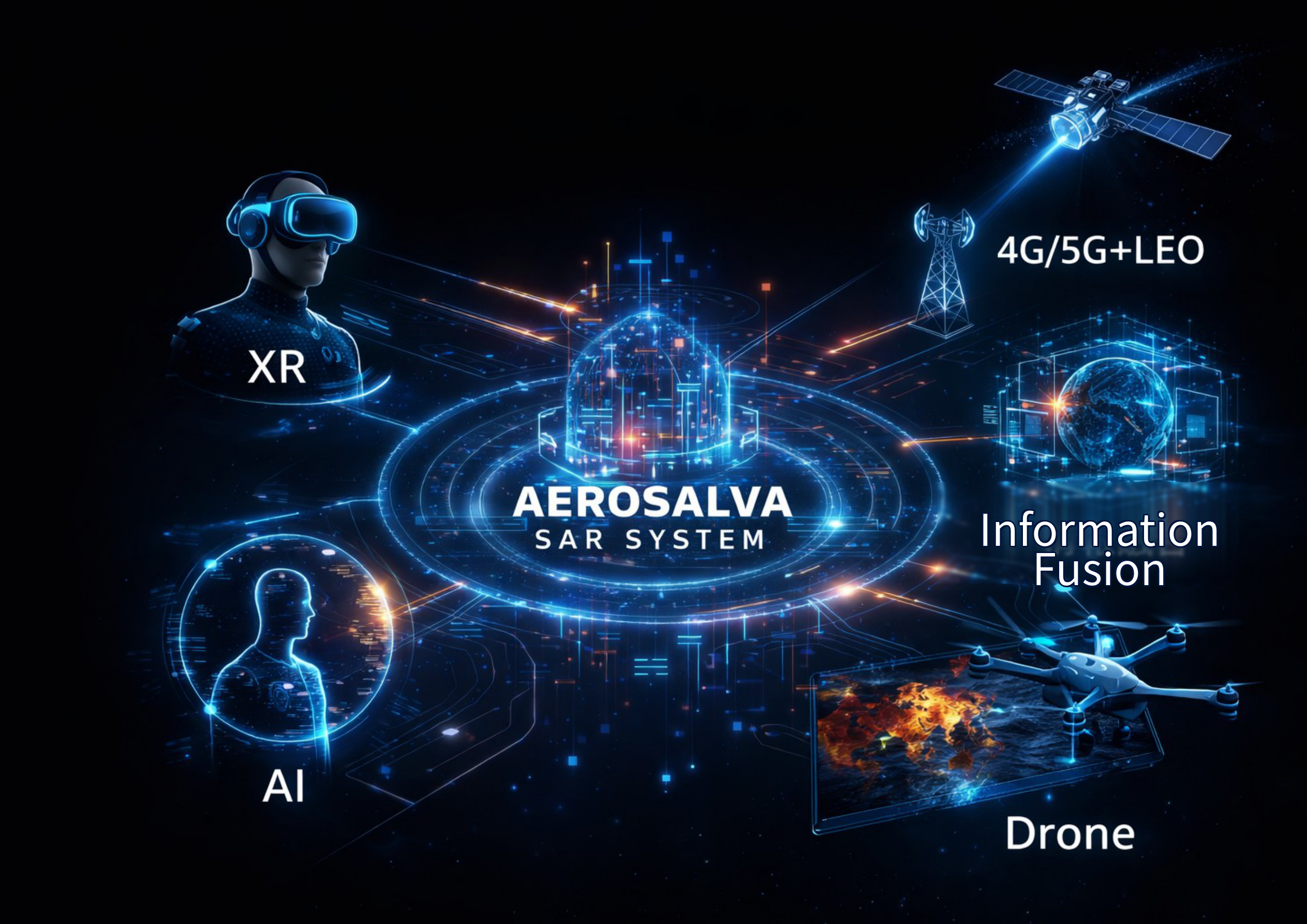 AEROSALVA SAR SYSTEM 5技術統合概念図